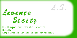 levente steitz business card